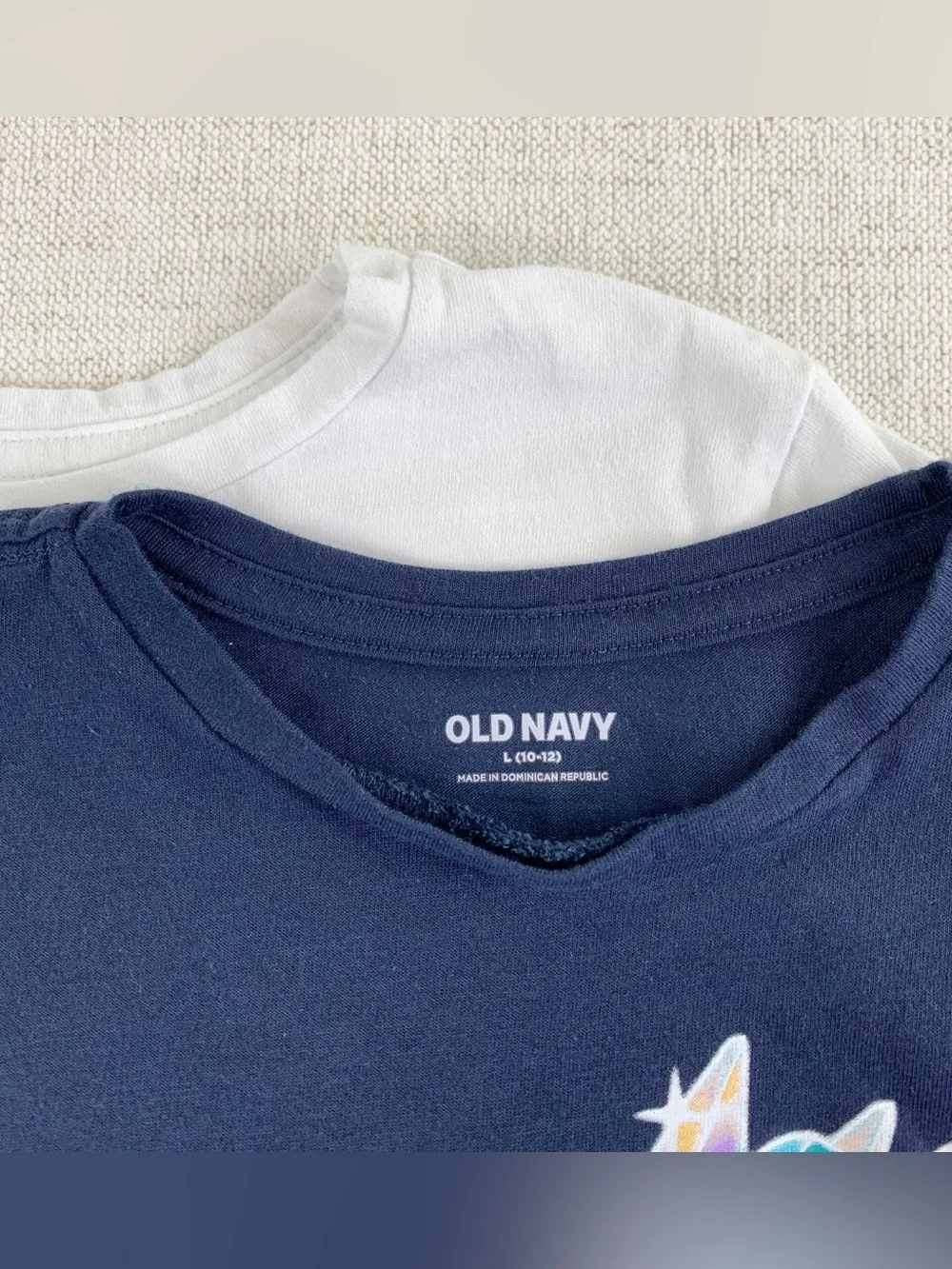 Lot of 2 Old‎ Navy girl's Unicorn Graphic Tee with Rainbow Accents short sleeve